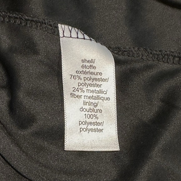 Maurices Wrap Front Mini Pleated Evening Dress Metallic Shimmer Black Med - Picture 6 of 8